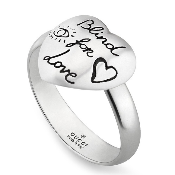 NWT Gucci Blind for Love Heart Ring Size 7.5 - Picture 8 of 11